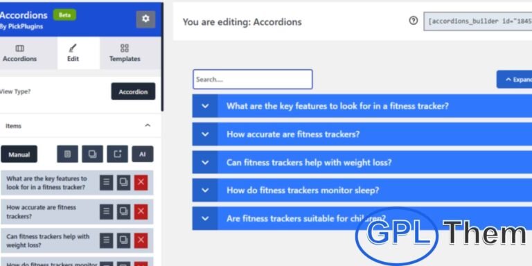 PickPlugins Accordions Pro – Responsive Accordion Plugin for WordPress Accordions Pro by PickPlugins is a lightweight and fully responsive accordion plugin built with clean HTML and CSS3. It allows you to create and display unlimited accordion sections on any WordPress page using simple shortcodes.