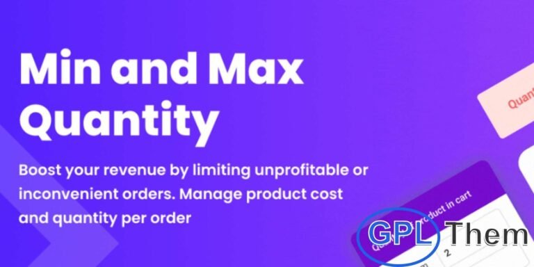 Min/Max Quantities for WooCommerce – Set Product & Order Quantity Limits The Min/Max Quantities plugin for WooCommerce allows you to define minimum and maximum quantity rules for individual products, entire orders, or specific product categories. Perfect for wholesale stores, bulk purchases, or limited-stock items, this plugin helps you control how much customers can buy—ensuring better inventory management and sales strategy alignment.