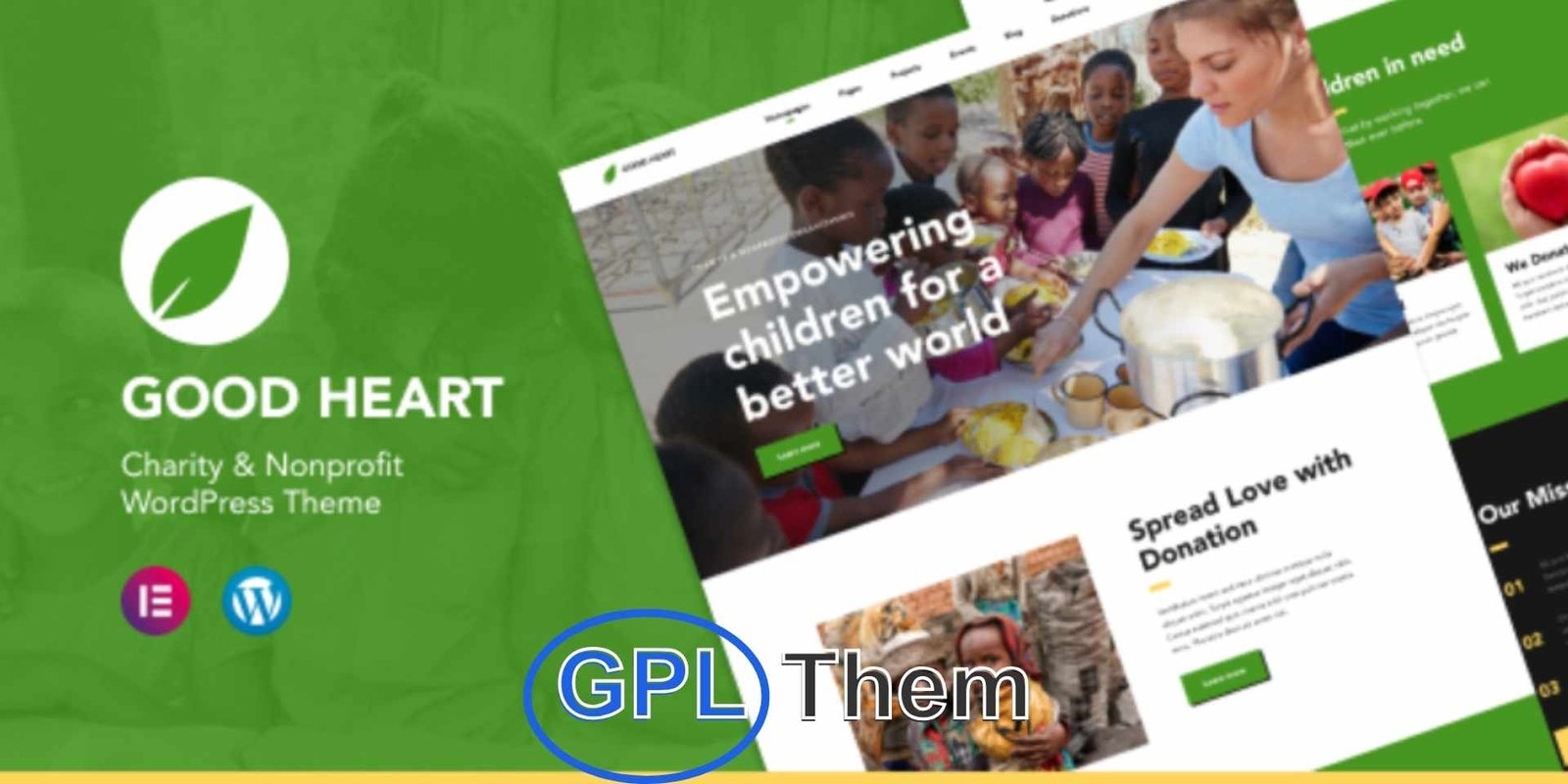 GoodHeart – Charity & Nonprofit Elementor WordPress Theme GoodHeart – Charity & Nonprofit Elementor WordPress Theme GoodHeart is a modern and intuitive WordPress theme built for charities, nonprofits, and fundraising organizations. Designed with love for mission-driven causes, it features seamless drag-and-drop editing using Elementor and real-time customization via the WordPress Customizer.