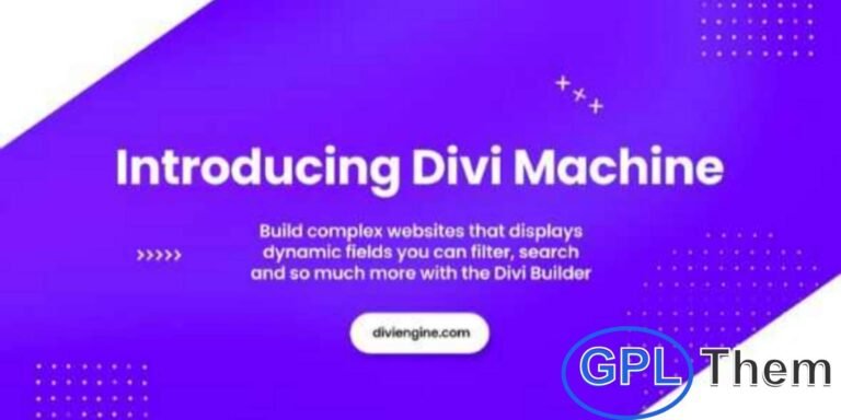Divi Machine – Advanced Dynamic Content Plugin for Divi Divi Machine is a powerful WordPress plugin designed to extend the functionality of the Divi Builder. Effortlessly create complex websites with dynamic content using advanced filtering, search, and display options. Ideal for building directories, listings, custom post types, and data-driven pages. Add dynamic fields, AJAX filters, and search forms without coding.