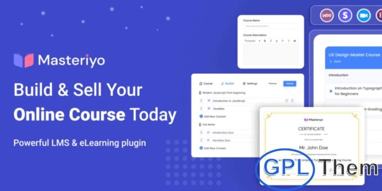 Masteriyo PRO – Powerful WordPress LMS Plugin to Create & Sell Online Courses Transform your WordPress site into a full-featured eLearning platform with Masteriyo PRO, the ultimate LMS (Learning Management System) plugin. Designed for simplicity, speed, and performance, Masteriyo makes it easy to build, manage, and sell online courses without any coding skills.