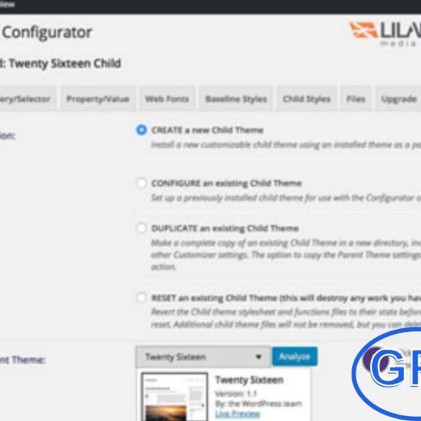 Child Theme Configurator Pro – Create and Customize WordPress Child Themes with Ease Child Theme Configurator Pro is the ultimate tool for WordPress users and developers who want to safely customize their themes without affecting the original files. This powerful plugin makes it simple to create child themes and fine-tune your website’s design with a user-friendly CSS editor—no coding expertise required.