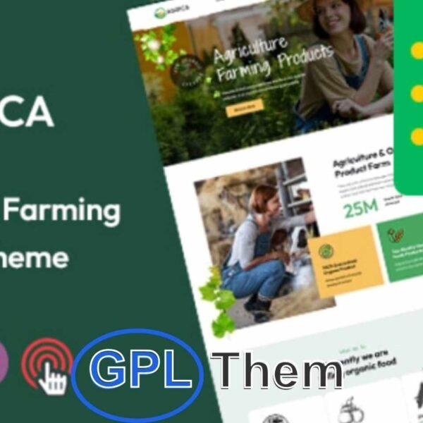 Agrica – Agriculture & Organic Farming WordPress Theme Agrica is a responsive and customizable WordPress theme designed for modern agricultural and organic farming websites.