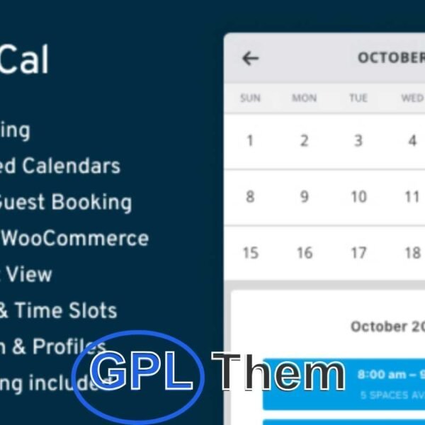 QuickCal – Easy Appointment Booking Calendar for WordPress QuickCal is a simple yet powerful appointment booking calendar plugin for WordPress, designed to help you manage bookings with ease. Fully styled and ready to use out of the box, it offers a turn-key solution for businesses, freelancers, and service providers.