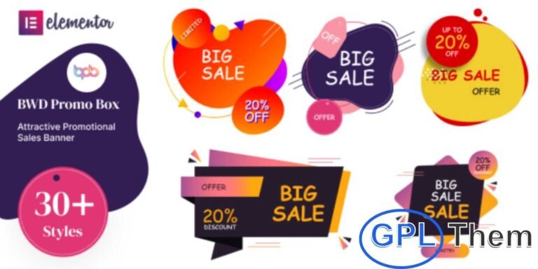 BWD Promo Box – Elementor Addon for Eye-Catching Product Promotions BWD Promo Box is a powerful Elementor addon designed to help you showcase your products, special offers, and seasonal discounts in a visually compelling way. Perfect for online stores and marketers, this plugin lets you highlight promotions with ease and boost your conversion rates effortlessly.