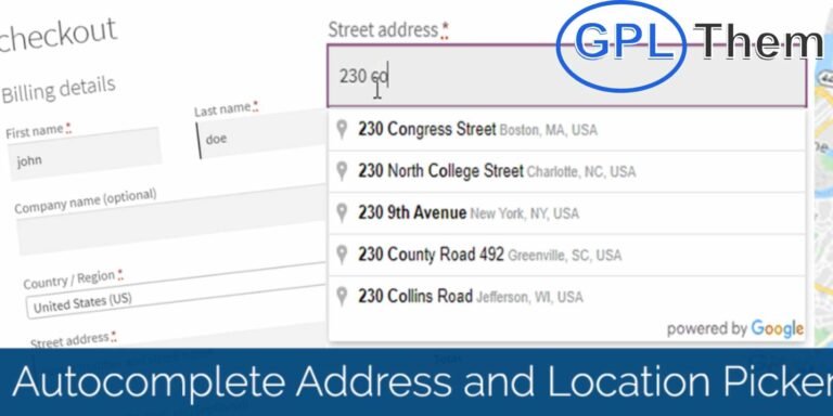Google Address Autocomplete for WooCommerce – Seamless Checkout by Fluid Checkout Enhance your WooCommerce checkout experience with Google Address Autocomplete. This powerful plugin integrates the Google Places API to let customers quickly search and auto-fill their shipping and billing addresses in real-time.