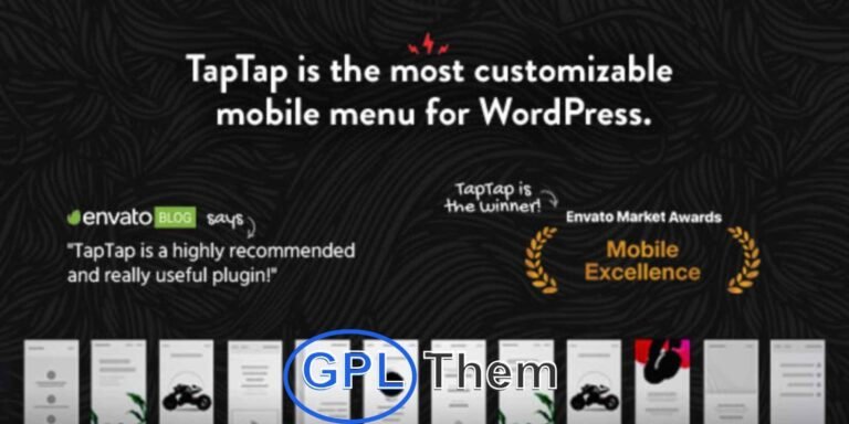 TapTap – Fully Customizable Mobile Menu Plugin for WordPress TapTap is a mobile-first, off-canvas menu plugin for WordPress designed for maximum flexibility and ease of use. Whether you’re building a personal portfolio, a creative website, or a corporate site, TapTap lets you create a fully customized mobile menu that fits your brand perfectly—no coding required.