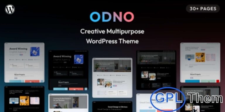 Odno – Creative Multipurpose WordPress Theme Odno is a modern and flexible multipurpose WordPress theme designed for creative agencies, startups, businesses, portfolios, personal websites, and corporate brands.