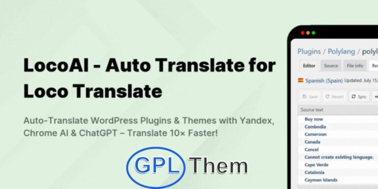 Automatic Translate Addon for Loco Translate Instantly Translate WordPress Themes & Plugins with One Click The Automatic Translate Addon for Loco Translate enhances the popular Loco Translate plugin by enabling one-click automatic translation of all translatable strings in your themes and plugins.