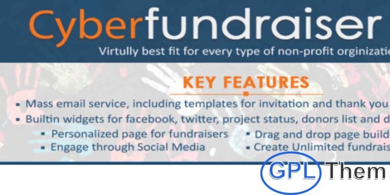 Cyber Fundraiser – WordPress Fundraising & Donation Plugin for Nonprofits Cyber Fundraiser is a powerful WordPress plugin designed to help nonprofit organizations run impactful online fundraising campaigns across sectors like education, healthcare, poverty alleviation, human services, environmental protection, animal welfare, and more.