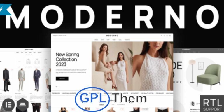 Moderno – Fashion & Furniture WooCommerce WordPress Theme Moderno is a stylish and modern WooCommerce WordPress theme designed specifically for fashion boutiques and furniture stores. Combining elegant aesthetics with powerful eCommerce features, Moderno helps you create a visually impressive and fully functional online store.