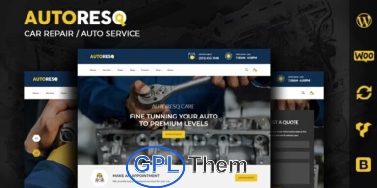 AutoResQ – Premium Car Repair & Auto Service WordPress Theme (SEO Optimized) AutoResQ is a powerful and professional WordPress theme crafted exclusively for car repair shops, auto service centers, mechanics, and automotive businesses. Built for performance and ease of use, AutoResQ delivers a clean, responsive design with all the features you need to create a high-converting automotive website in minutes.