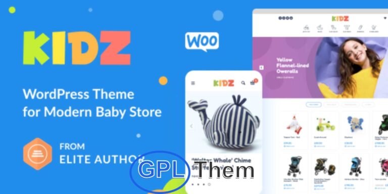 KIDZ – Baby Shop & Kids Store WooCommerce WordPress Theme KIDZ is a clean, modern, and lightning-fast WooCommerce WordPress theme designed specifically for baby shops, kids’ stores, toy shops, and children's clothing boutiques. With its minimalist design and SEO-friendly architecture, KIDZ ensures high performance, faster load times, and better search engine visibility.