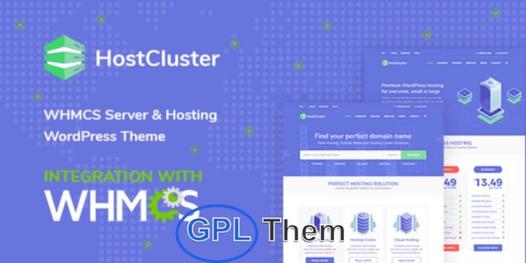 HostCluster – WHMCS Hosting & Server Management WordPress Theme HostCluster is a modern, professional WordPress theme built specifically for web hosting businesses, server providers, and domain registrars. Perfectly integrated with WHMCS via the WHMCS Bridge plugin, HostCluster offers seamless visual and functional harmony between your WordPress site and WHMCS-powered client management system.