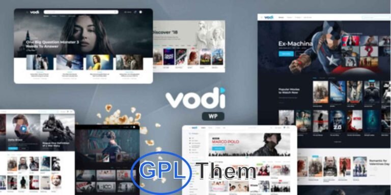 Vodi – Video WordPress Theme for Movies, TV Shows & Streaming Platforms Vodi is a powerful and feature-rich WordPress theme crafted specifically for video-centric websites such as movie and TV show databases, video streaming platforms, entertainment blogs, and video review sites. Whether you're aiming to build a platform similar to YouTube, Netflix, or Amazon Prime Video, Vodi provides the tools and design flexibility you need.