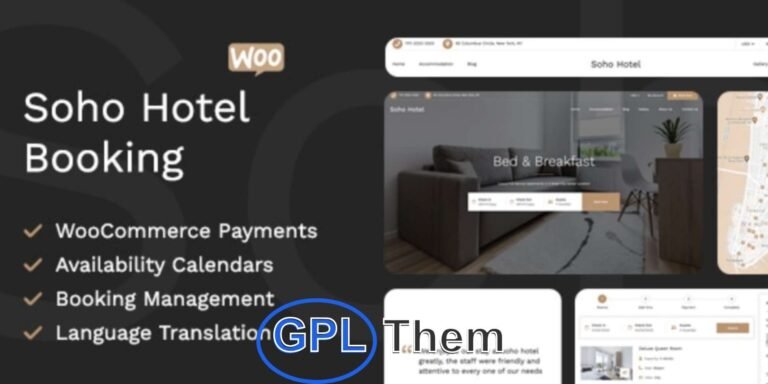 Soho Hotel – WordPress Booking Calendar Plugin for Hotels Soho Hotel Booking Calendar is a powerful WordPress plugin designed to help hotel owners and hospitality businesses manage reservations effortlessly.