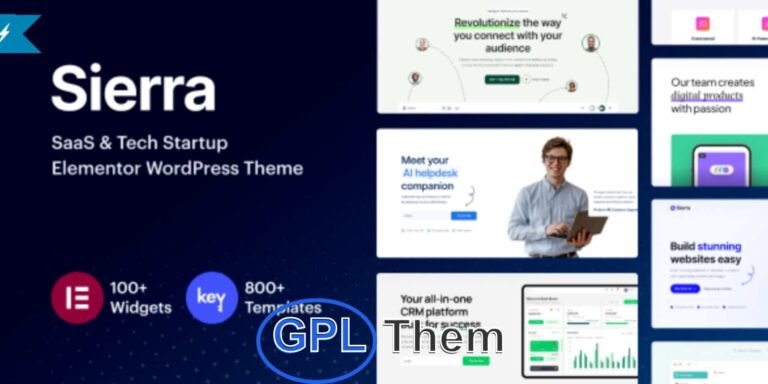 Sierra – SaaS & Tech Startup Elementor WordPress Theme Sierra is a sleek and modern WordPress theme designed specifically for SaaS companies, tech startups, and software or app development businesses. Whether you're launching a new venture or revamping your digital presence, Sierra offers all the essential features to help you showcase your products and services with impact.