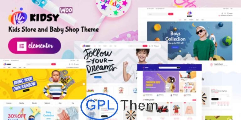 Kidsy – Kids Store & Baby Shop WooCommerce Theme Kidsy is a modern and feature-rich WooCommerce WordPress theme designed specifically for kids' stores, baby shops, and children's product retailers. Developed by Wpbingo, this theme offers a vibrant and user-friendly interface that perfectly aligns with baby and kids-oriented businesses.