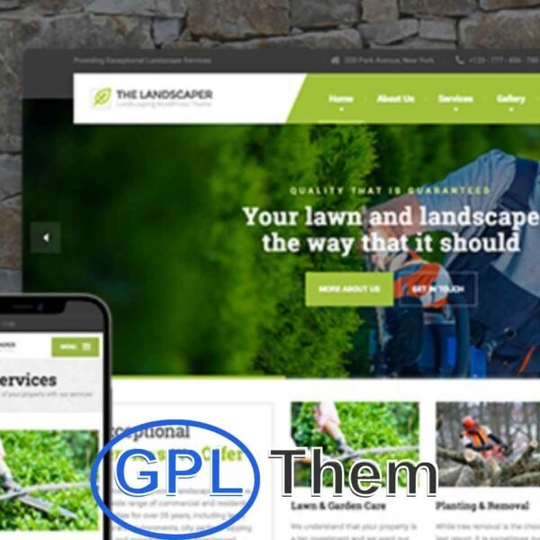 The Landscaper – Lawn Care & Landscaping WordPress Theme The Landscaper is a professional and fully responsive WordPress theme designed for landscaping companies, lawn care services, garden maintenance, groundskeepers, landscape architects, florists, and agricultural businesses.