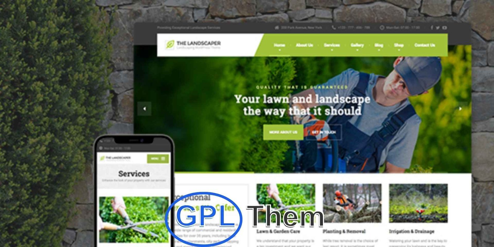 The Landscaper – Lawn & Landscaping WP Theme The Landscaper – Lawn Care & Landscaping WordPress Theme The Landscaper is a professional and fully responsive WordPress theme designed for landscaping companies, lawn care services, garden maintenance, groundskeepers, landscape architects, florists, and agricultural businesses.