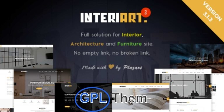 InteriArt – Interior Design & Furniture WordPress Theme InteriArt is a premium WordPress theme crafted specifically for interior design, furniture, and architecture websites. With its sleek, modern layout and fully responsive design, InteriArt is the ideal solution for businesses aiming to showcase interior projects, sell furniture online, or highlight architectural services with style and professionalism.
