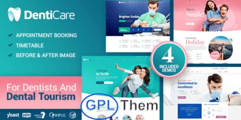DentiCare – Dentist & Dental Clinic WordPress Theme DentiCare is a professional and purpose-built WordPress theme designed specifically for dentists, dental clinics, and dental tourism practices. With its clean and modern layout, DentiCare helps you present your services professionally while delivering a seamless user experience.