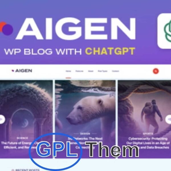 Aigen v1.2 – AI Inspired WordPress Blog Theme