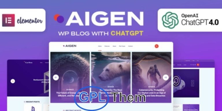 Aigen – AI-Enhanced WordPress Blog Theme for Modern Bloggers Aigen is a powerful and beautifully crafted WordPress blog theme designed for content creators, writers, and bloggers who want a visually captivating and fully customizable website.