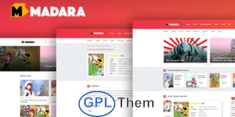 Madara – Ultimate WordPress Theme for Manga Websites Madara is the most powerful and complete WordPress theme designed specifically for creating professional Manga websites. Fast, scalable, and highly customizable, Madara offers everything you need to launch a feature-rich Manga reading platform.