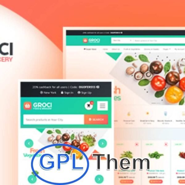 Groci – Organic Food & Grocery Store WordPress Theme Groci is a modern, fully responsive WordPress theme designed specifically for organic food stores, grocery markets, and agricultural product sellers. Perfect for farms, eco-friendly brands, and organic retailers, Groci makes it easy to create a professional eCommerce website that drives sales and showcases your natural products beautifully.