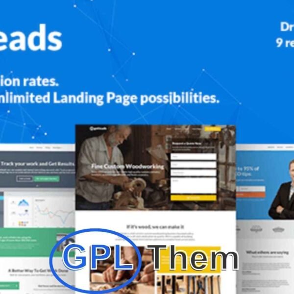 Getleads – High-Performance Landing Page WordPress Theme Getleads is a powerful and flexible WordPress theme designed for marketers, startups, and businesses looking to create high-converting landing pages. Built with HTML5 and CSS3, Getleads delivers exceptional performance, modern design, and a smooth user experience.