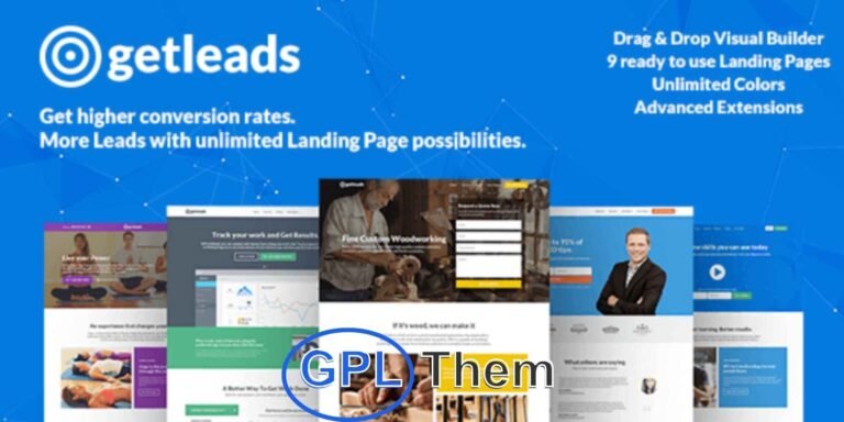 Getleads – High-Performance Landing Page WordPress Theme Getleads is a powerful and flexible WordPress theme designed for marketers, startups, and businesses looking to create high-converting landing pages. Built with HTML5 and CSS3, Getleads delivers exceptional performance, modern design, and a smooth user experience.