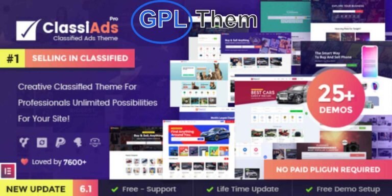 ClassiAds – Premium Classified Ads WordPress Theme ClassiAds is the top-rated and best-selling classified ads WordPress theme on ThemeForest, trusted by thousands of users for building powerful and feature-rich listing websites. Perfect for creating local or global classified ad platforms, ClassiAds offers a fully responsive design, robust functionality, and seamless user experience across all devices.