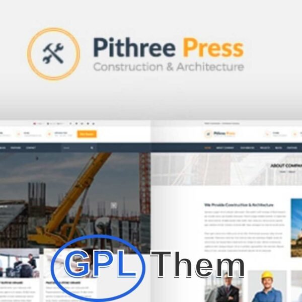 Pithree – Construction & Building WordPress Theme Pithree is a professional and modern WordPress theme built specifically for construction companies, building contractors, architecture firms, and corporate businesses in the construction and industrial sectors.