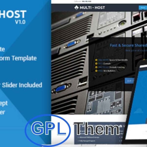 Multi Hosting – WHMCS Hosting WordPress Theme Multi Hosting is a modern and powerful WordPress theme designed specifically for web hosting companies, domain registrars, and technology service providers.