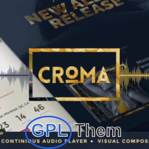 Croma – Responsive Music WordPress Theme with AJAX & Continuous Playback Croma is a premium WordPress theme designed for musicians, bands, DJs, music producers, and record labels who want to deliver an immersive and professional music experience online.