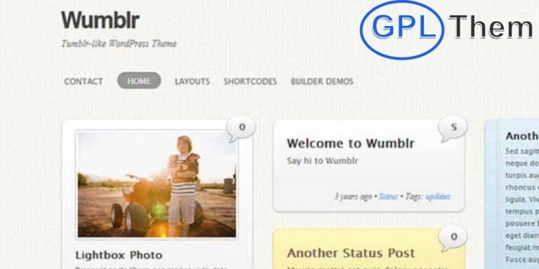 Wumblr – Tumblr-Style Premium WordPress Theme by Themify Wumblr by Themify brings the unique and minimalist charm of Tumblr to WordPress. This premium theme transforms your website into a sleek, Tumblr-like blog, perfect for creatives, personal bloggers, and content curators who want a visually engaging and easy-to-use platform.