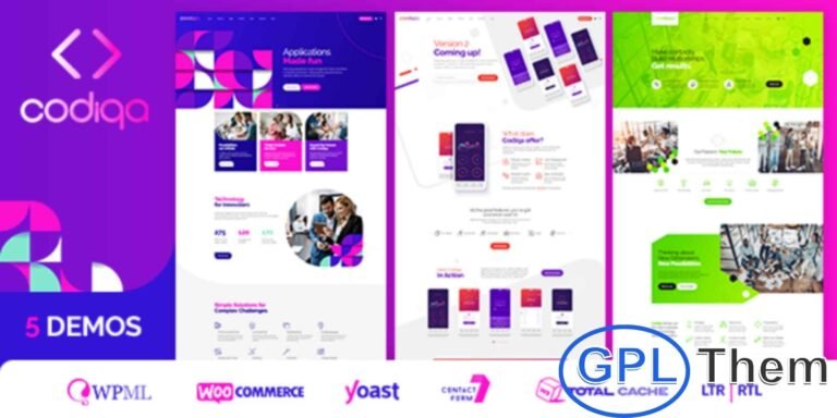 Codiqa – Software, App & Digital Business WordPress Theme (SEO-Optimized Rewrite) Codiqa is a modern and versatile WordPress theme built for software, SaaS, app showcases, and digital business websites.