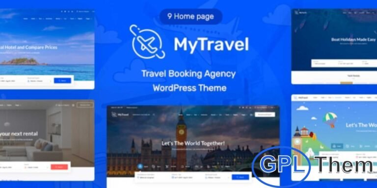 MyTravel – Travel, Tours & Hotel Booking WooCommerce Theme (SEO-Optimized Rewrite) MyTravel is a comprehensive and feature-rich WordPress WooCommerce theme designed for travel and tourism businesses. Ideal for managing hotel bookings, vacation rentals, car hires, yacht charters, and tour activities, this theme delivers everything you need to launch a professional travel booking website.