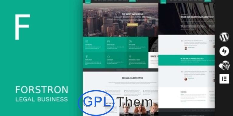 Forstron – Legal & Business WordPress Theme (SEO-Friendly Rewrite) Forstron is a powerful and professional WordPress theme tailored for legal professionals and corporate service providers. Designed with flexibility and performance in mind, Forstron is ideal for law firms, attorneys, consultants, legal advisors, solicitors, accountants, and financial service businesses.