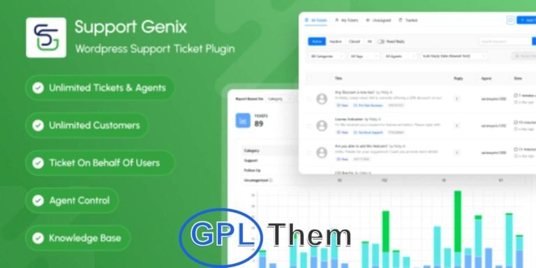 Support Genix – WordPress Support Ticket System for Small Businesses Support Genix is an affordable and efficient WordPress support ticket plugin designed to help businesses of all sizes—especially small teams—deliver professional customer support directly from their website.