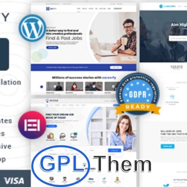 Careerfy – Job Board & Recruitment WordPress Theme Careerfy is a powerful and fully responsive Job Board WordPress theme designed to help you build a professional job listing or recruitment website with ease. Whether you're launching a dedicated job portal or adding job listings to an existing site, Careerfy offers a seamless solution that integrates with major job feeds like Indeed and others.