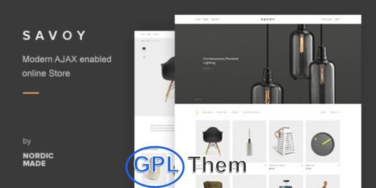 Savoy – Minimalist AJAX WooCommerce WordPress Theme Savoy is a sleek and modern AJAX-powered WooCommerce theme designed to create an exceptional online shopping experience. With its clean, minimalist design, Savoy ensures your products remain the center of attention, providing a clutter-free layout that enhances visual appeal and conversion.