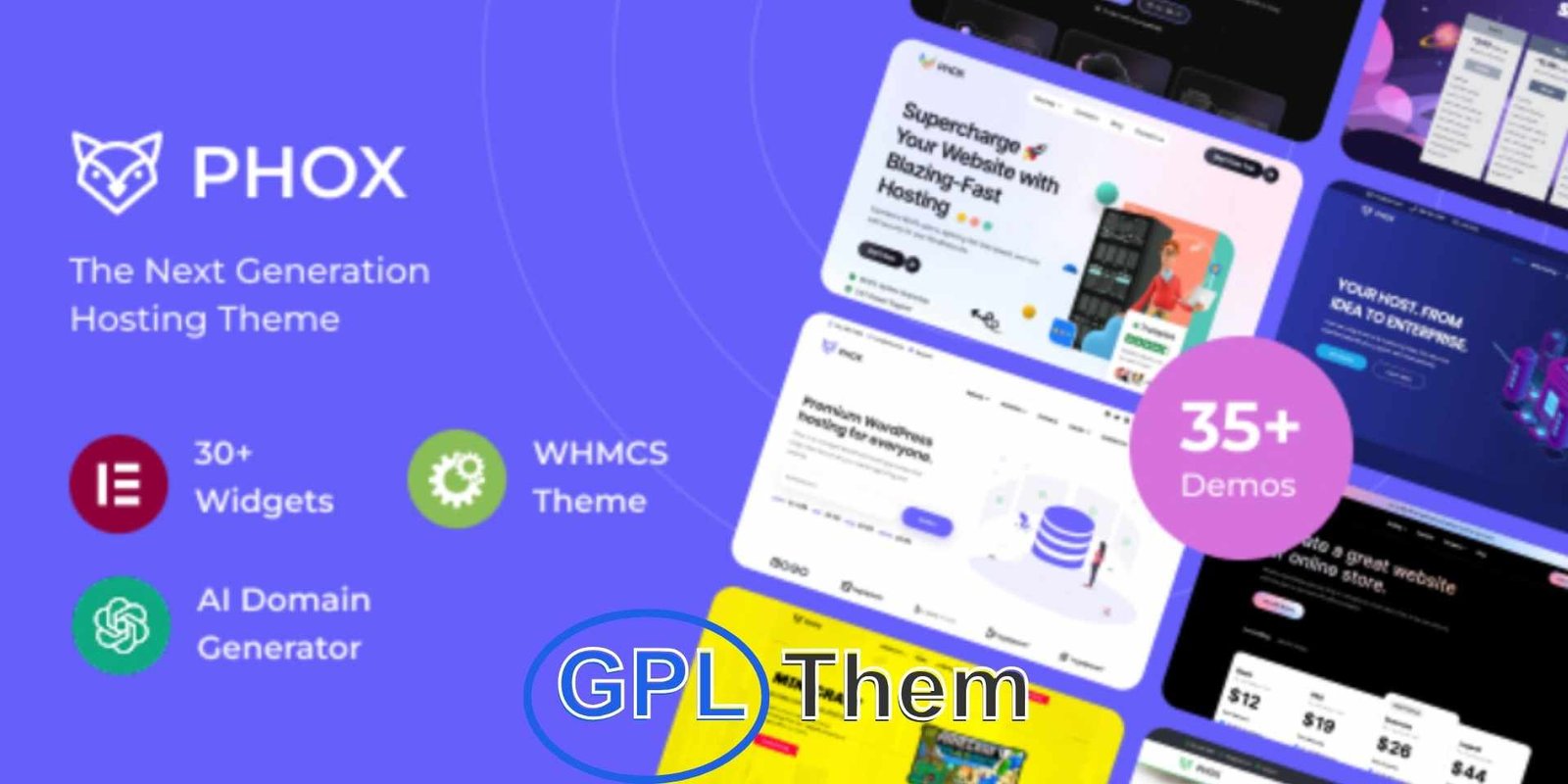 Phox – Hosting WordPress & WHMCS Theme Phox – WHMCS & Hosting WordPress Theme Phox is a modern, powerful, and fully responsive WordPress theme designed specifically for web hosting companies, domain registrars, and tech service providers. With seamless WHMCS integration and built-in domain search functionality, Phox offers everything you need to launch a professional hosting website.