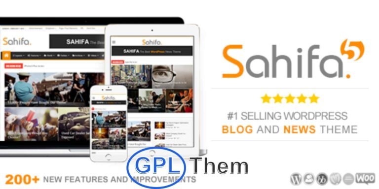 Sahifa – Responsive News, Magazine & Blog WordPress Theme Sahifa is a highly versatile and best-selling WordPress theme designed for news, magazine, newspaper, and blog websites. Known for its clean design and robust functionality, Sahifa combines performance and aesthetics to deliver an exceptional user experience across all devices.