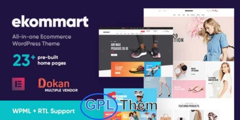Ekommart – All-in-One Multipurpose eCommerce WordPress Theme Ekommart is a powerful and versatile eCommerce WordPress theme designed for single-product stores as well as full-scale online marketplaces. Perfect for a wide range of niches—including toys & kids, electronics, groceries, tools, beauty & health, fashion, jewelry, home & furniture, and more—Ekommart gives you everything you need to launch a professional online store.