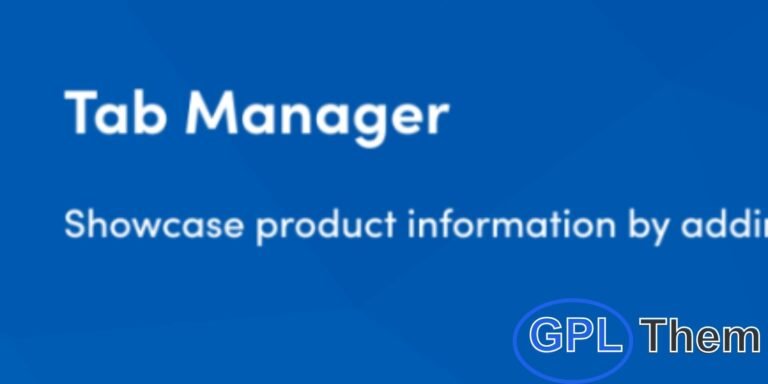 WooCommerce Tab Manager – Customize Product Tabs with Ease The WooCommerce Tab Manager plugin gives you full control over the product information displayed on your WooCommerce product pages. With a simple drag-and-drop interface, you can easily create, manage, and reorder custom tabs—no coding or theme edits required.