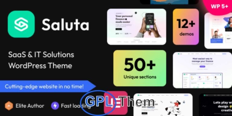 Saluta – Modern SaaS & IT Solutions WordPress Theme Saluta is a cutting-edge and highly customizable WordPress theme designed specifically for SaaS platforms, IT service providers, startups, and digital agencies. Whether you're launching an app showcase, fintech solution, software company, or SEO agency, Saluta offers a sleek, responsive, and conversion-focused design to elevate your online presence.