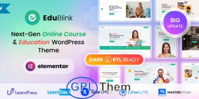 EduBlink – All-in-One Education & Online Course WordPress Theme EduBlink is a powerful and versatile WordPress theme designed for a wide range of educational and coaching platforms. Whether you're building a site for online learning, distance education, yoga classes, kindergarten, Quran lessons, university programs, or niche coaching services—EduBlink offers the flexibility and features you need to create a stunning and functional website.