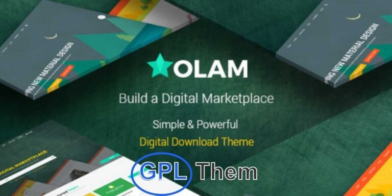 Olam – Digital Marketplace & Easy Digital Downloads WordPress Theme Olam is a powerful and easy-to-use WordPress theme designed specifically for creating digital product stores and online marketplaces using Easy Digital Downloads (EDD). Perfect for selling stock photos, software, plugins, eBooks, audio files, and other digital goods, Olam offers everything you need to launch a professional and fully functional digital shop.